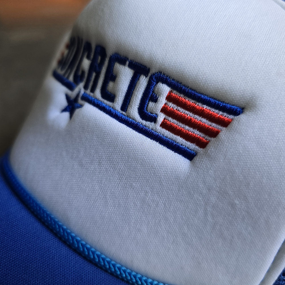 EMBROIDERY “TOP GUNNER” CONCRETE TRUCKER HAT